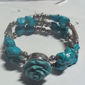 Turquoise Floral Bracelet
